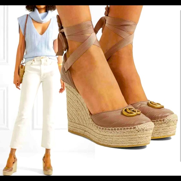 gucci nude espadrilles